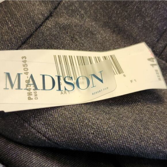 Pendleton Dark Gray Virgin Wool Madison Trouser Pants Size 14P - Picture 7 of 9